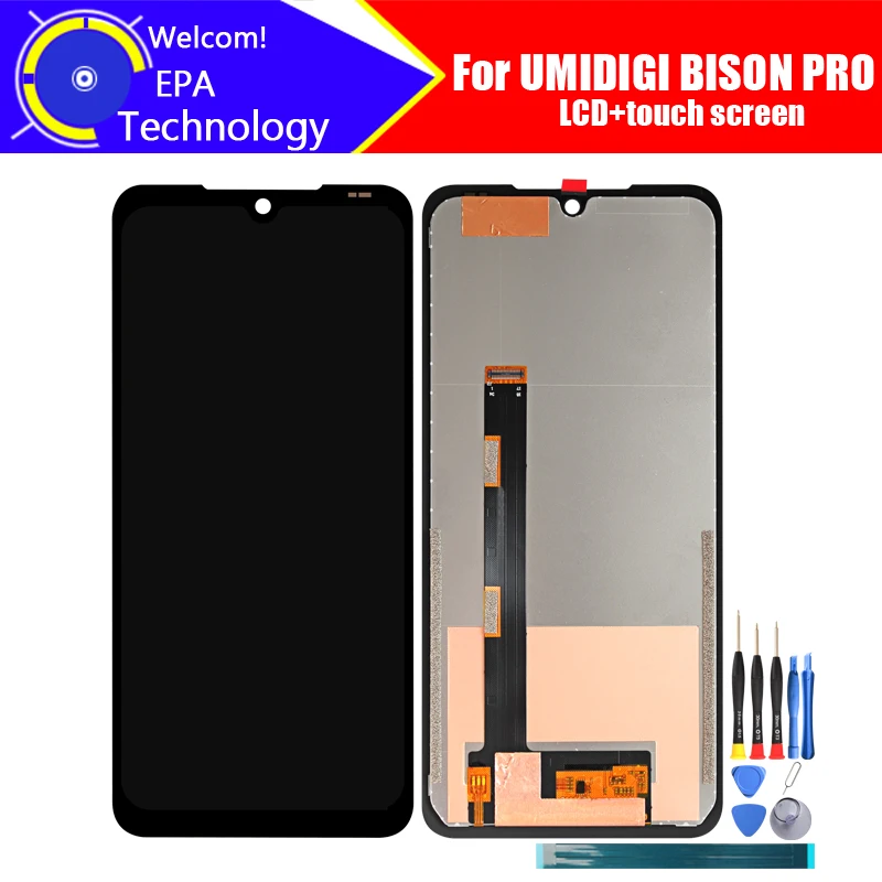 

UMIDIGI BISON PRO LCD Display+Touch Screen Digitizer 100%Original Tested LCD Screen Glass Panel For BISON PRO+tools+Adhesive