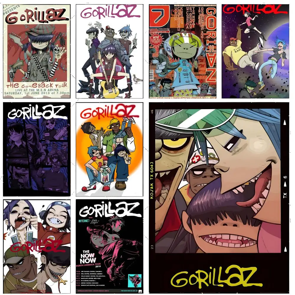 Alternative Band G-gorillaz Poster Premium Decor Art & Gift for Household Lounge Home Ornaments