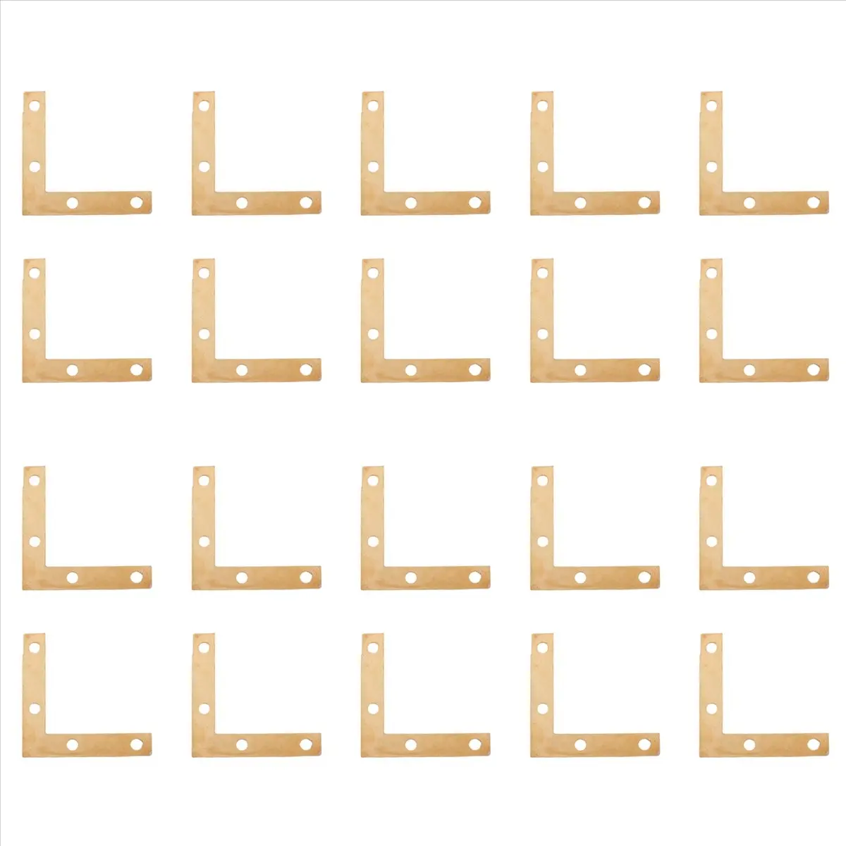 BHBL 20 pcs 51mm Flat Corner Right 90º Angle Bracket Repair Plate Fixing Brace