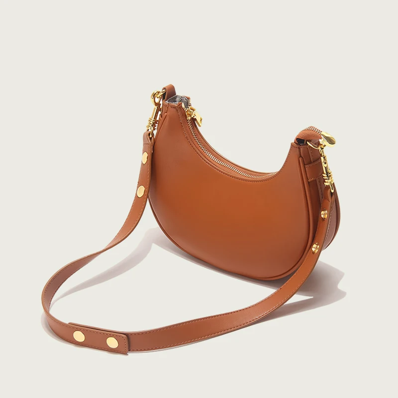 MABULA Half Moon Underarm Bags Women Hobo Shoulder Bags Fashion Soft High Quality PU Leather Handbags Small Simple Stylish Tote