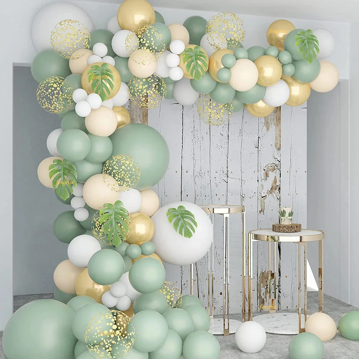 Green Balloon Garland Arch Kit Jungle Safari Party Baloon Birthday Party Decor Kids Baby Shower Wild One Wedding Dino Ballons