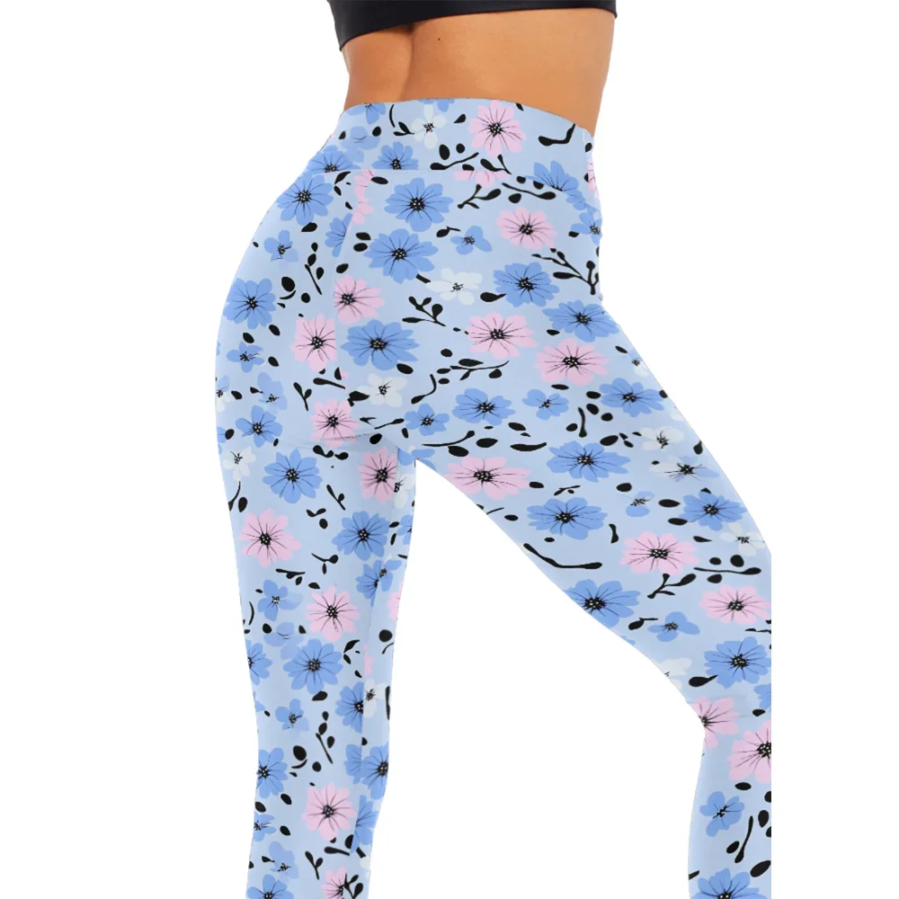 Spodnie do jogi z wysokim stanem Rainbow Gradient ​ Drukowane legginsy sportowe \"nagie czucie\", wyszczuplające getry do ćwiczeń, modne spodnie fitness.