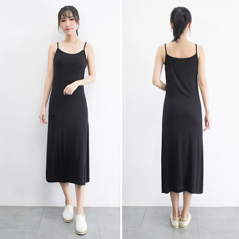 2024 women woman Summer dress modal bottom suspender skirt women\'s underskirt medium length loose sleeveless vest dress dresses