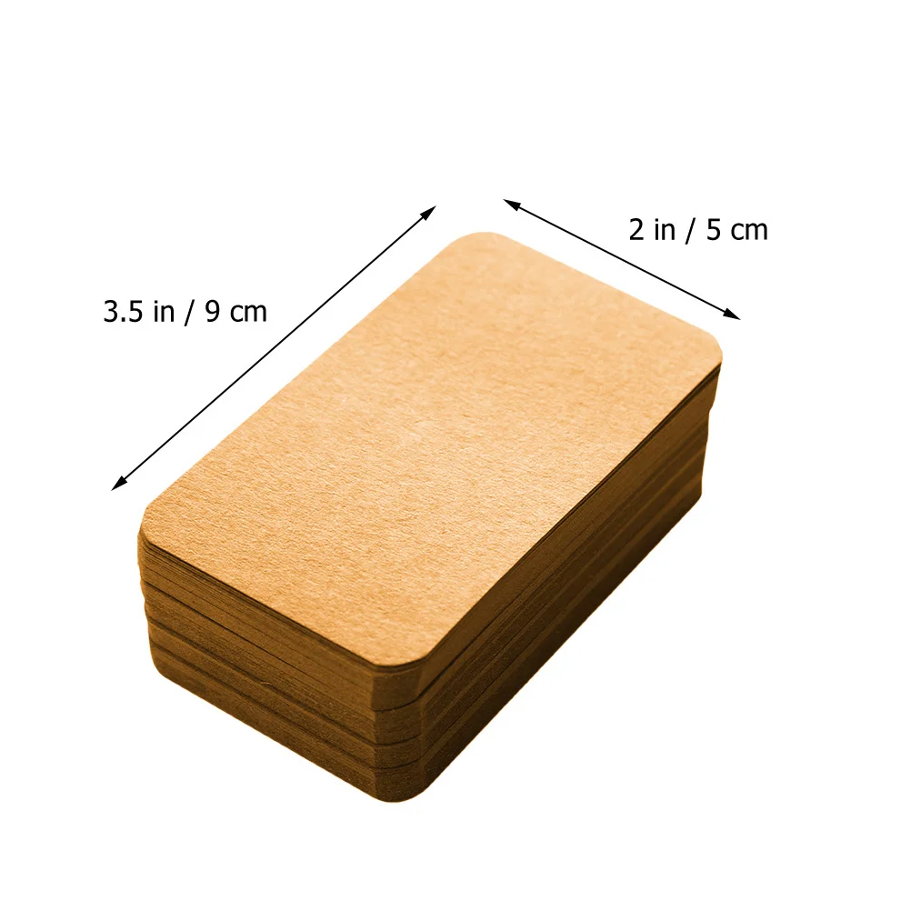 300Pcs Blank Kraft Paper Cards Small Index Cards for Studying Writing Notes Scheduling Vocabulary Flashcards Memo Learning