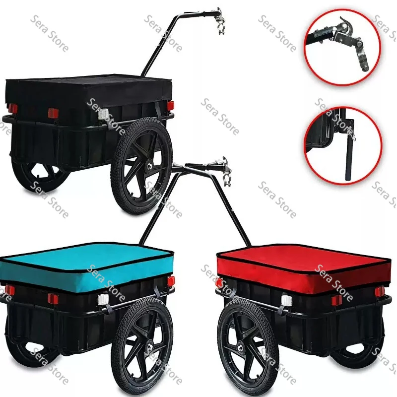 Bike Trailer Colorful Outdoor Travel Cycling Camping Pet Cargo Detachable Mountain Bike Trailer