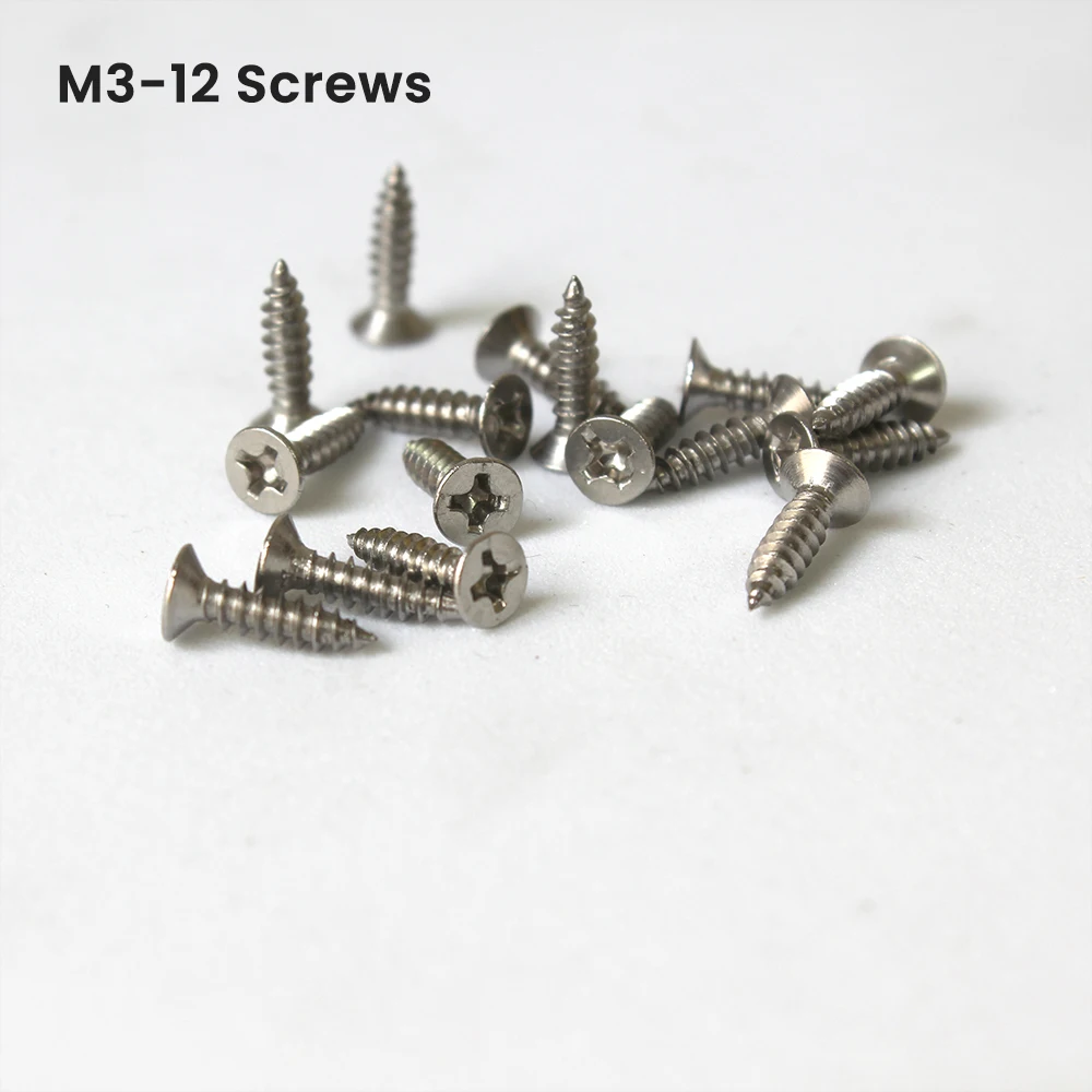 5PCS-100PCS M3 Small 304 Stainless steel Cross Recessed Round Head Self Tapping Screws Rod Bolt Length 12mm