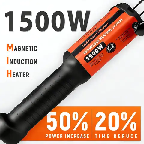 1500W Induction Heater Bolt Removal Kit w/Case - 25S Fast Heat Induction Tool & Bolt Buster, 12 Coils Magnetic Induction Heater Set w/Overheat Protection For Automotive, Hot Rod & Mechanical Repair