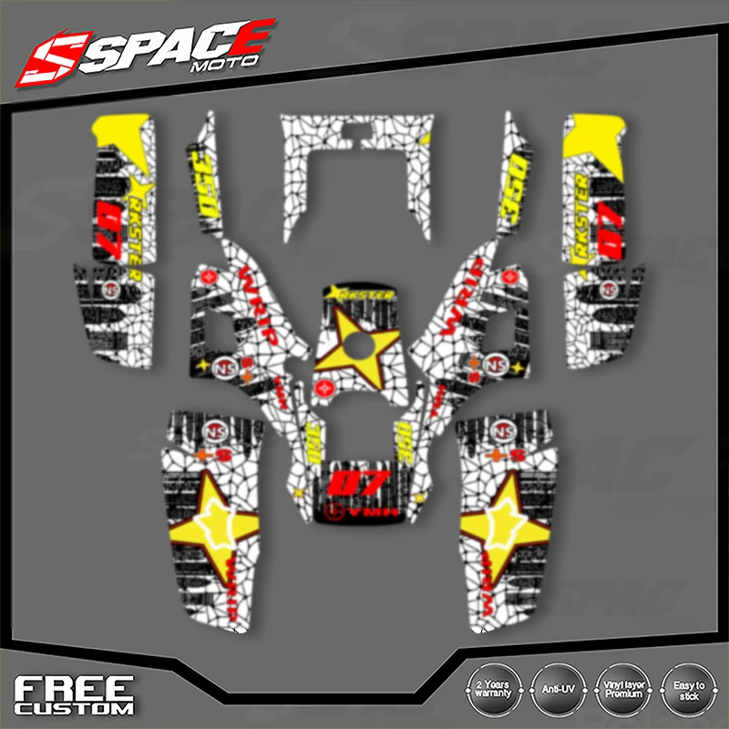 

SPACE Custom Motorcycle Graphics For YAMAHA WARRIOR 350 Decal Stickers Kits 003