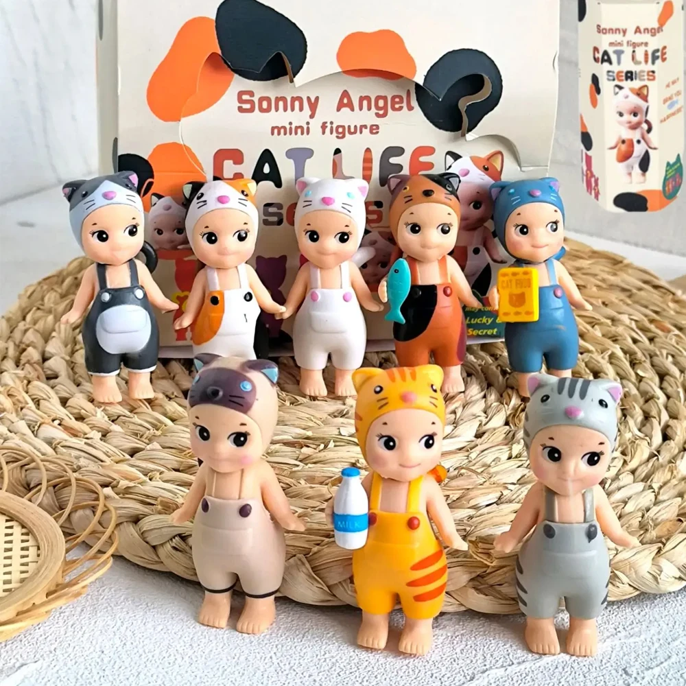 

9PCS Random Send Cat Blind Box Cats Life Action Figures Toys Ornaments Dolls Fans Children Christmas Decorate Action Doll Gift