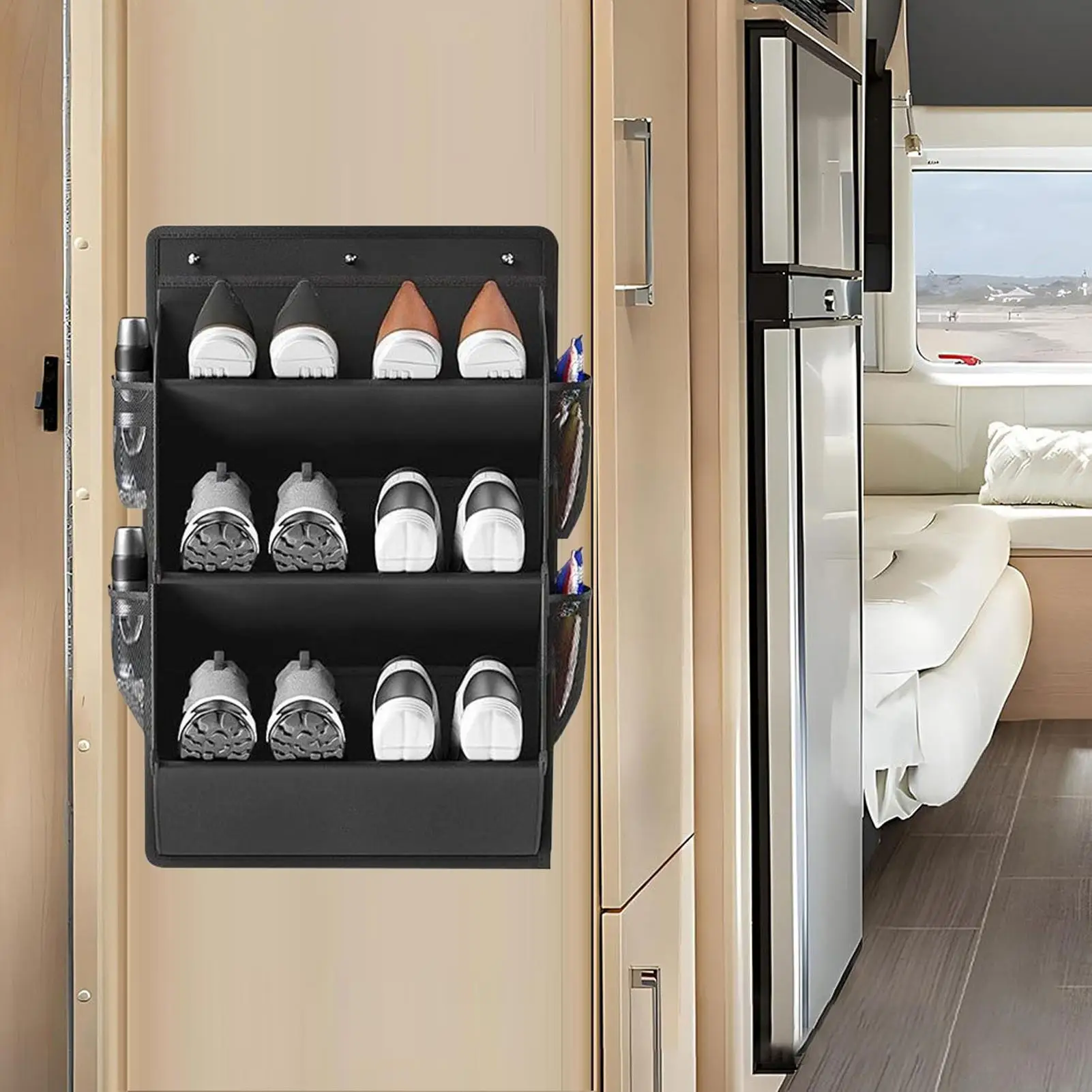 Rear Storage Shoe Bag RV Wall Mounted Door Mounted Shoes And Miscellaneous Sorting Storage Bag Fabric Storage Hanging Bag