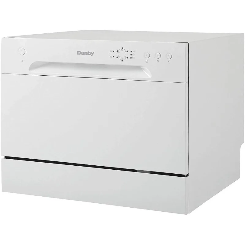 Countertop Dishwasher with 6 Place Settings, 6 Wash Cycles and Silverware Basket, Low Water Consumption and Quiet Operation