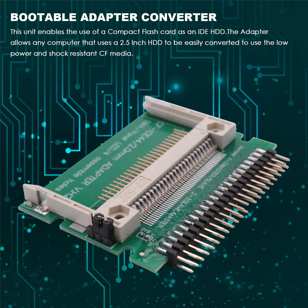 Compact Flash Cf Card a Ide 44Pin 2Mm maschio convertitore adattatore Bootable Hdd da 2.5 pollici