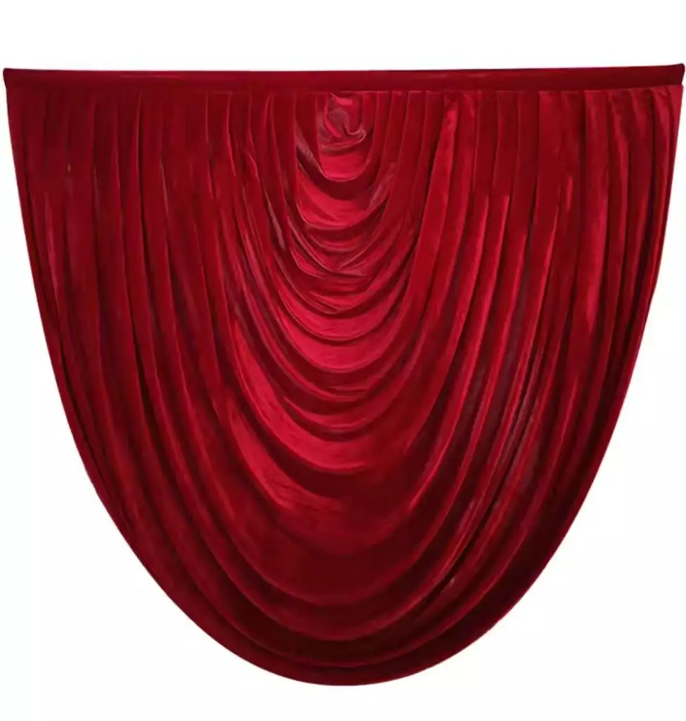 2024 Velet Backdrop Curtain Swag for Wedding Decoration Size Customzied Theate Church Background Settings