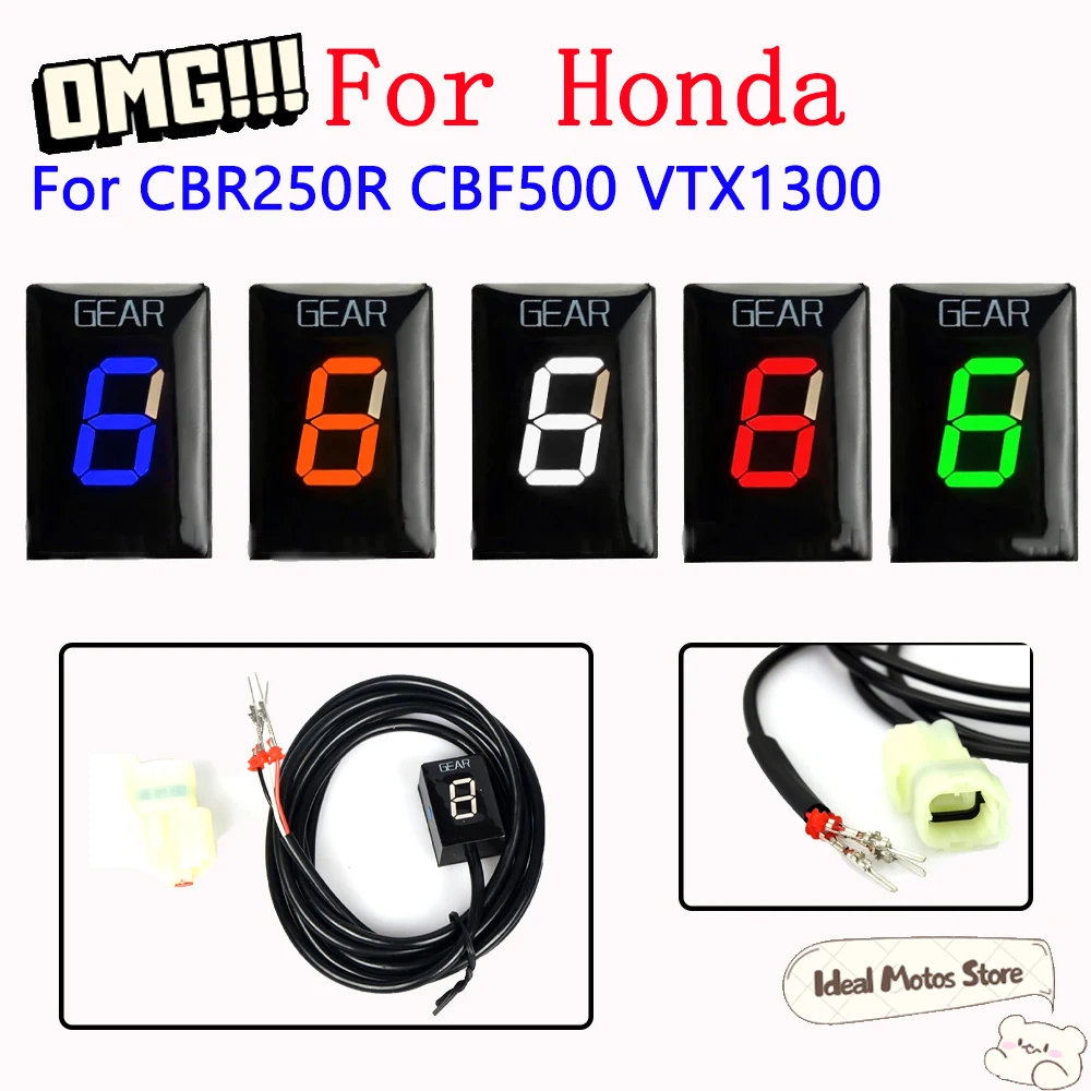 Indicador de engranaje de motocicleta, pantalla de engranaje para Honda CBF500 CBR250R NRX1800 VT750 Shadow VTX1300 VTX1800 CBF 500 CBR 250 R CBR 250R