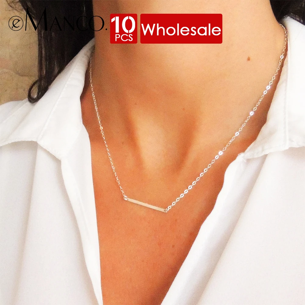 eManco 10PCS Minimalist Chokers Stainless Steel  Necklace for Women  Statement piece  Dainty Gold Color Jewelry Direct