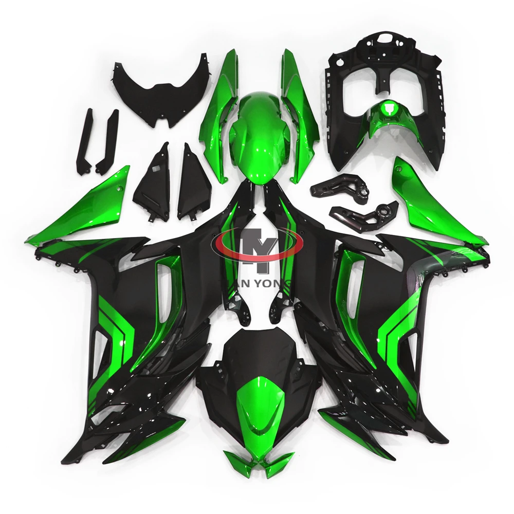 

For Ninja650 Ninja 650 2021-2022-2023-2024 Bodywork Cowling Injection Green black latte art Motorcycle Full Fairing Kit