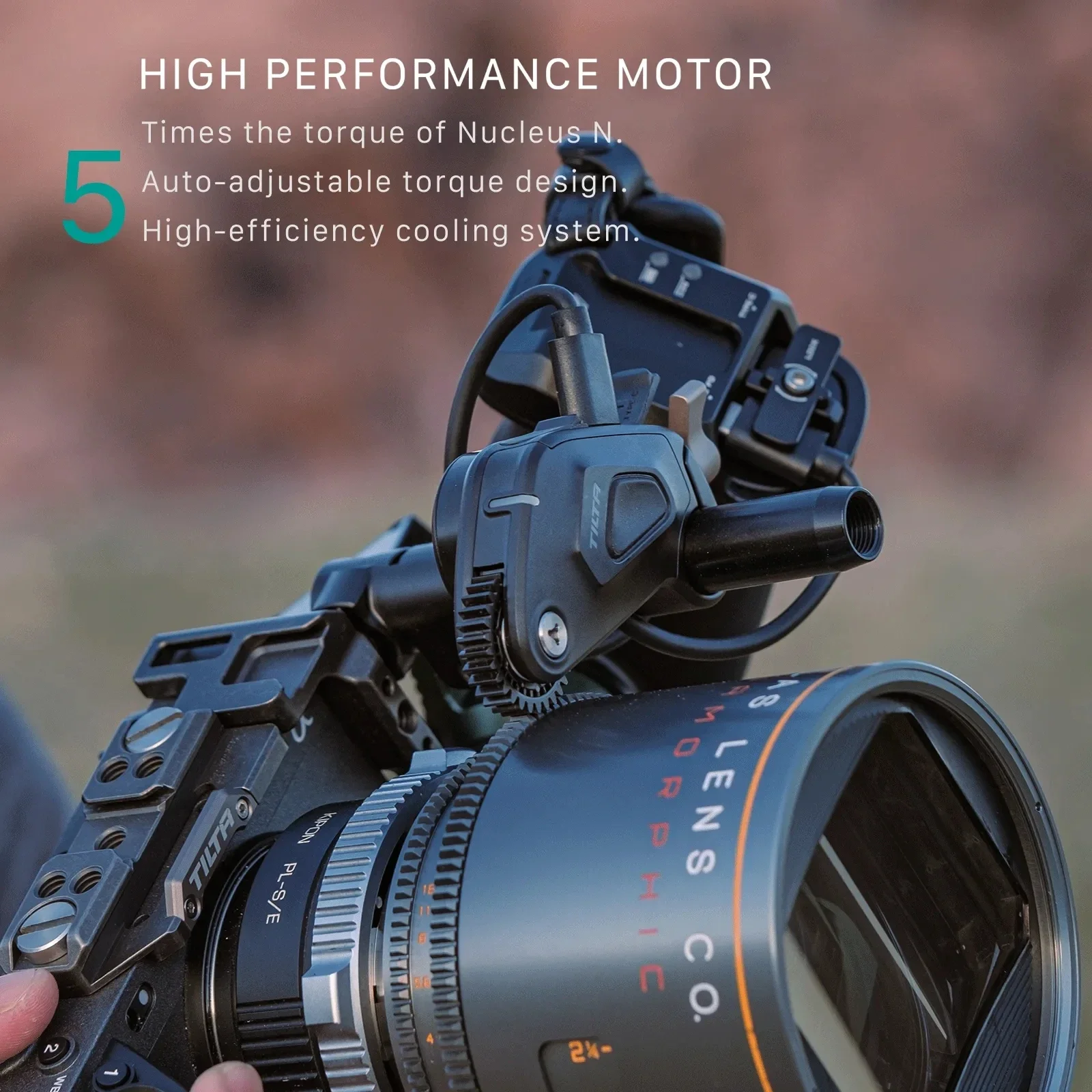 نظام التحكم في العدسات اللاسلكية Tilta Nucleus Nano II مع مجموعة مقبض التحكم [سلسلة WLC-T05] التركيز اللاسلكي، القزحية، التكبير، VND