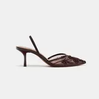 Nouvelles Chaussures Femme Printemps/Été 2026 – Escarpins Champagne à Broderie Chinoise, Perles et Bout Pointu, Talons Fins Baotou 2