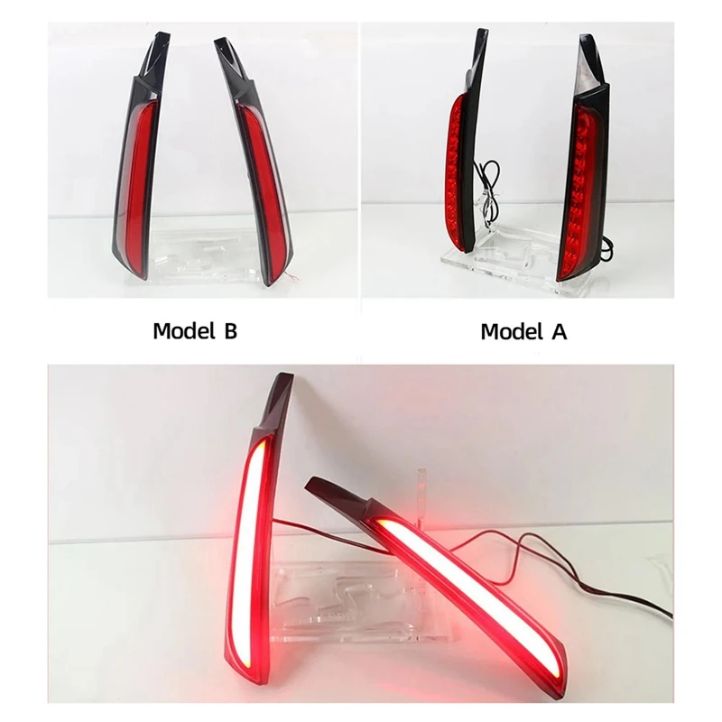 Car Flashing 1 Set LED Reflector Rear Lamp For Toyota Fortuner 2015 - 2020 Light Brake Light Warning Light