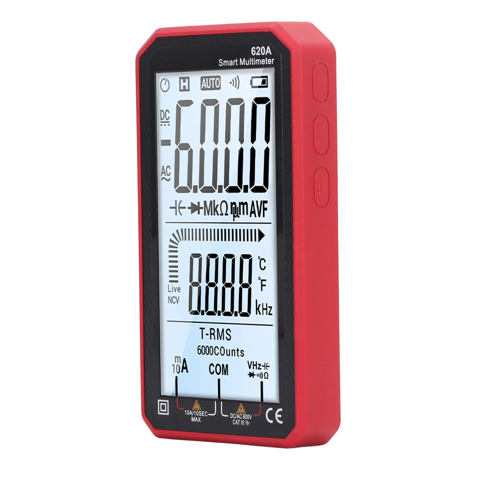 Portable Smart Digital Multimeter 6000 Counts Auto Ranging NCV Voltage Tester Current Resistance Meter Tool AC DC Voltage Meter