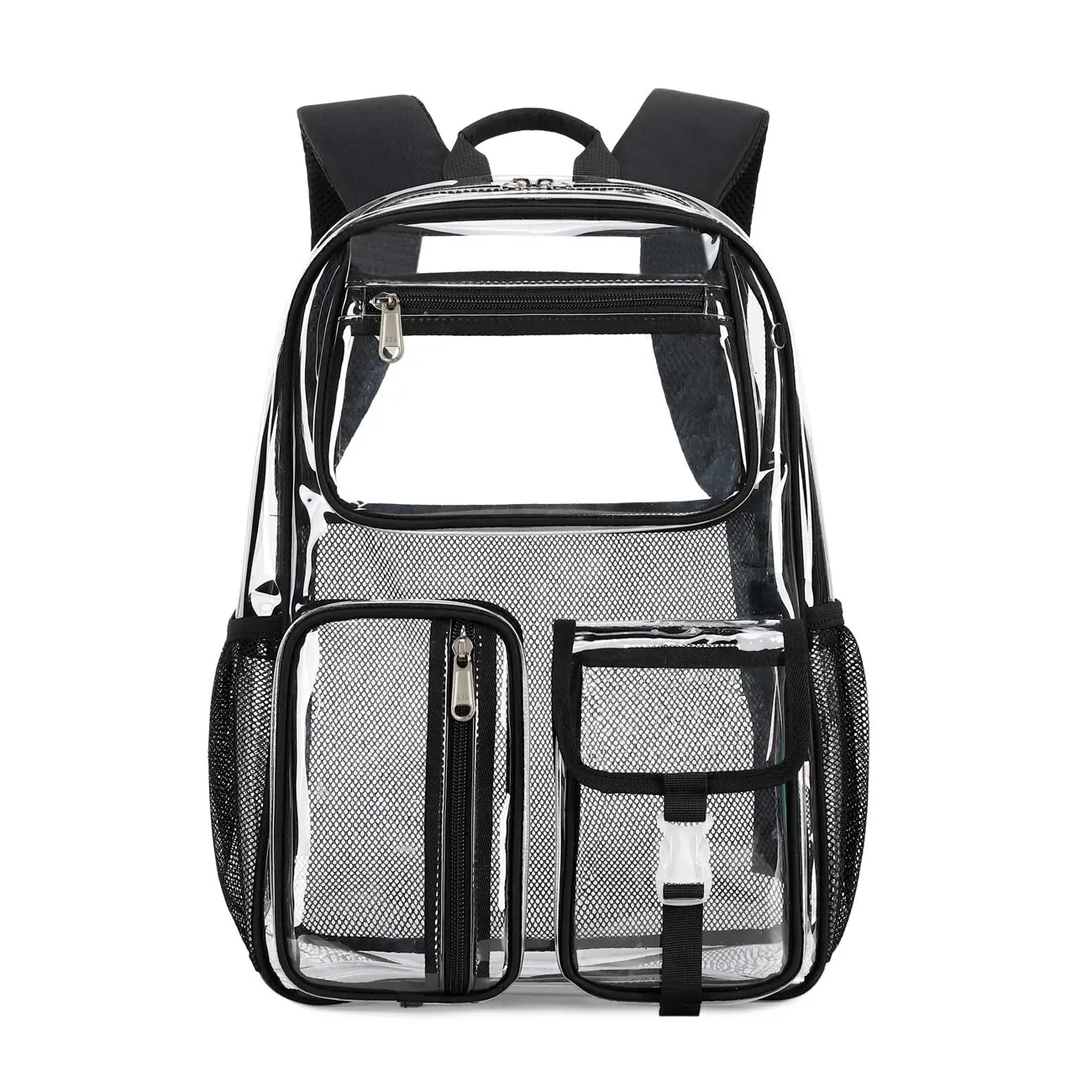 AOK 16.5 Inches TPU Transparent Jelly Bag High Capacity Backpack for Middle School Students School Bags College