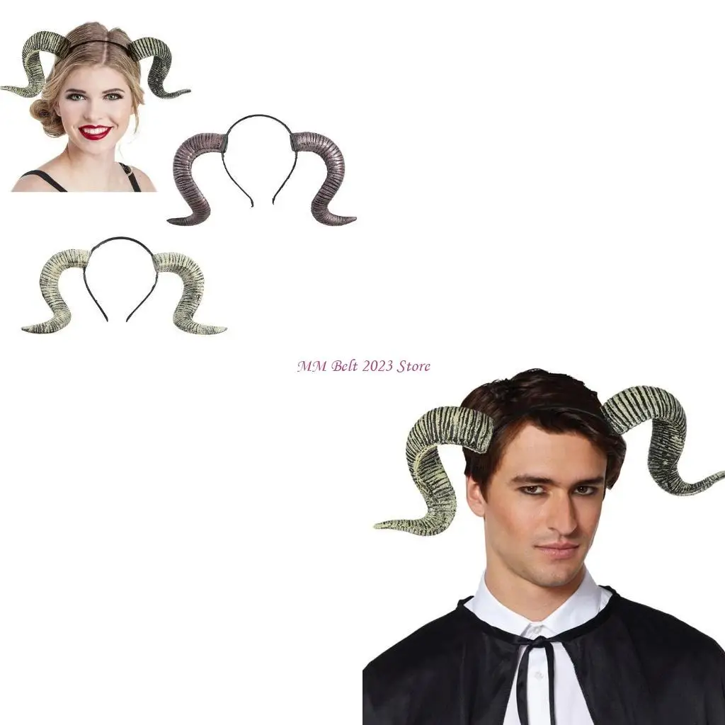 

49ME Карнавальный головной убор с рогом овцы, повязка на голову, костюм для Хэллоуина, аксессуары