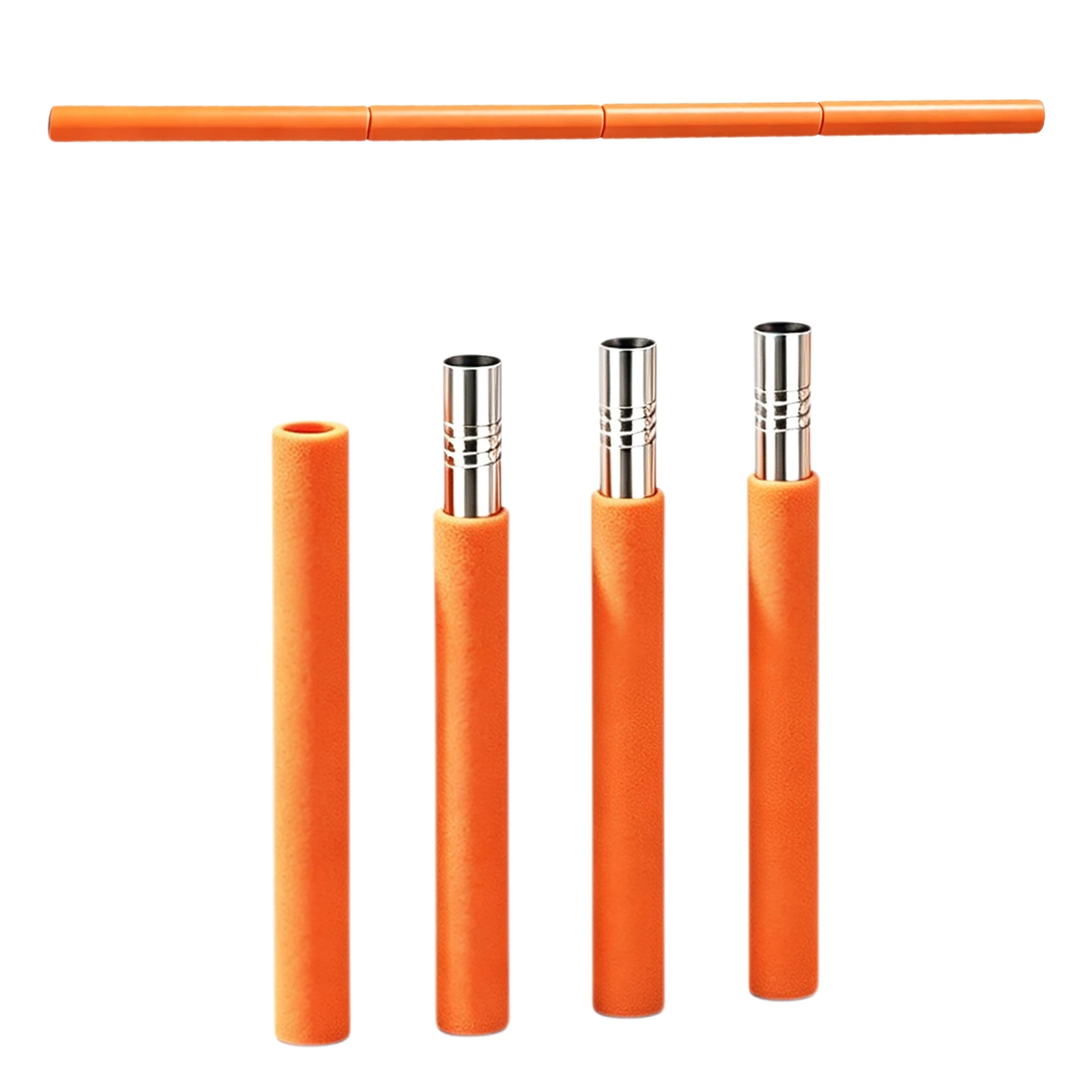 150cm 4-Section Yoga Stick Foam Padded Steel Core Shoulder Opening Stretch Posture Correction Training Rod Pilates Bar