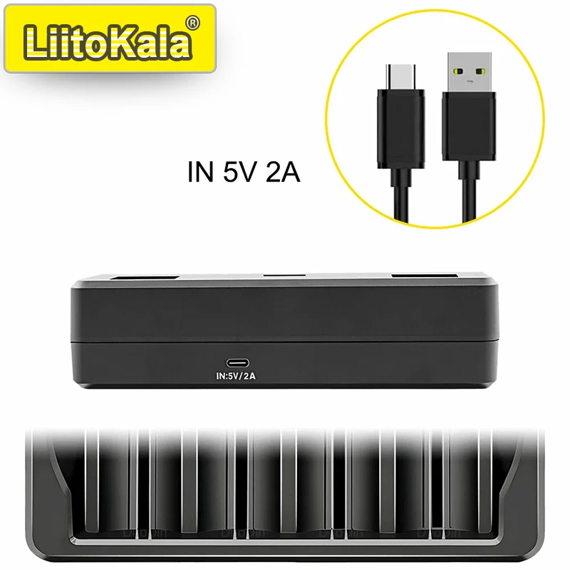 LiitoKala Lii-D4 9V 26650 18650 21700 18500 26700 16340 22650 AA AAA C SC D 3.7V 1.2V Lithium NiMH Smart Battery Charger view 2