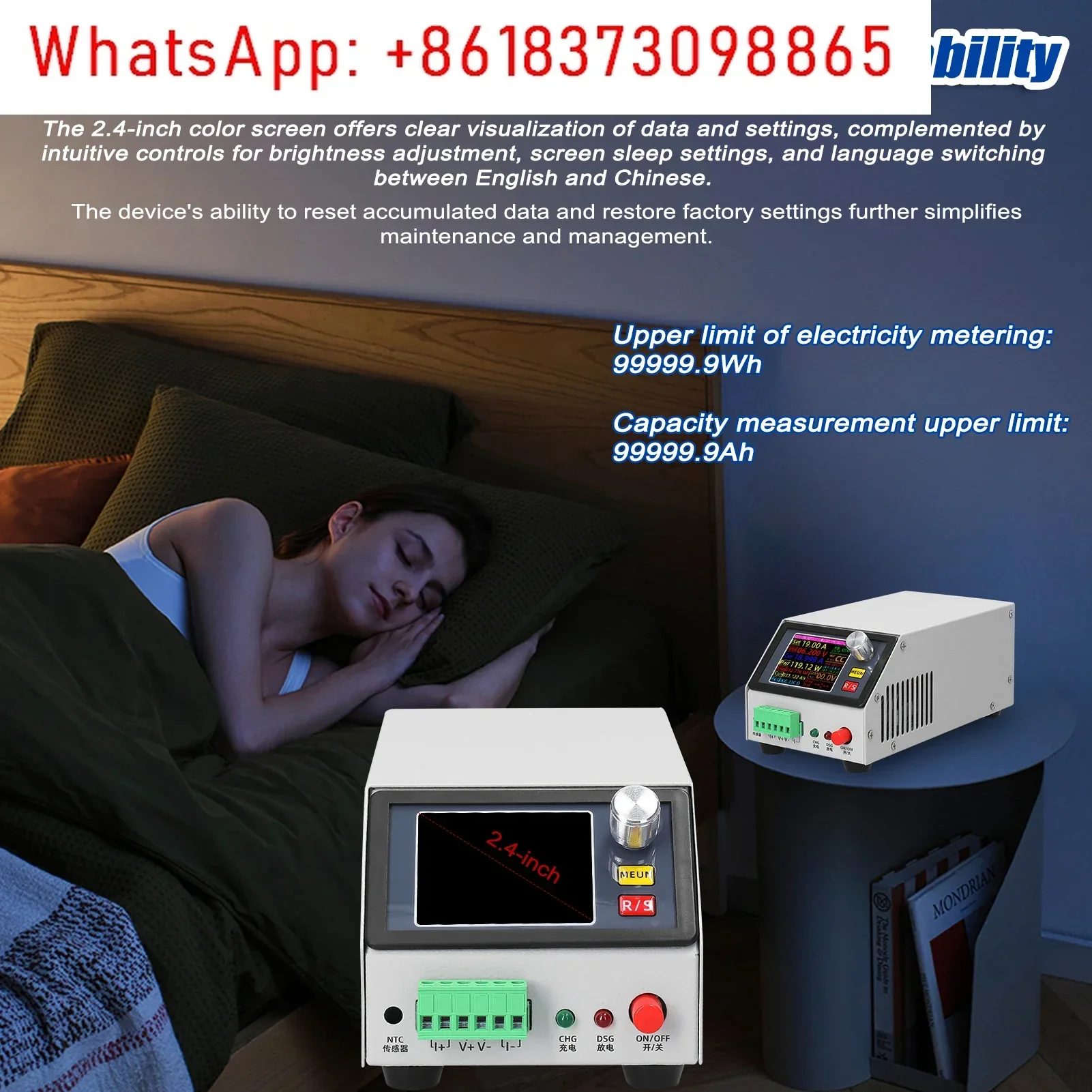 2.4inch Color Screen Electronic Load Support Constant Current/Power/Resistance Mode with Data Calibration Parameter Setting