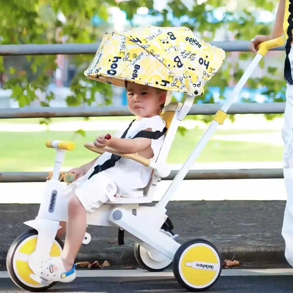 多機能ベビー三輪車 |   7-in-1 折りたたみ式360 °   回転式シート |   三角構造の横転防止 |   10M-6Y 幼児旅行