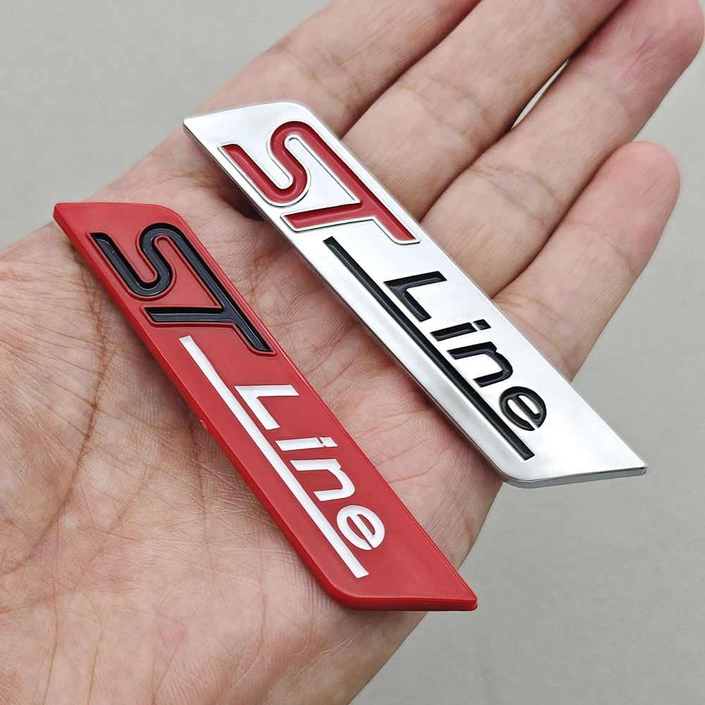 ثلاثية الأبعاد ABS شارة السيارة Stline شعار ST خط شعار الحاجز جذع ملصق لفورد فوكس فييستا بوما فييستا كوغا مونديو اكسسوارات السيارات #4