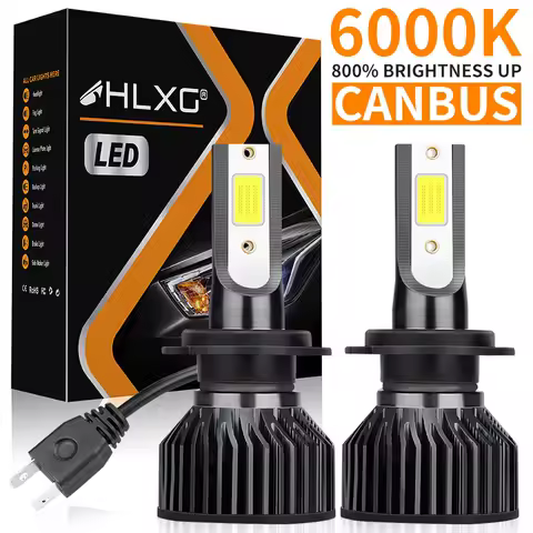 HLXG H7 Led Headlight H4 Hi/Lo CANBUS H1 H3 H8 H9 H11 9005 9006 HB3 HB4 9012 HIR2 Car Bulb 6000K Play&amp; Plug Turbo Fog Lamp 12V