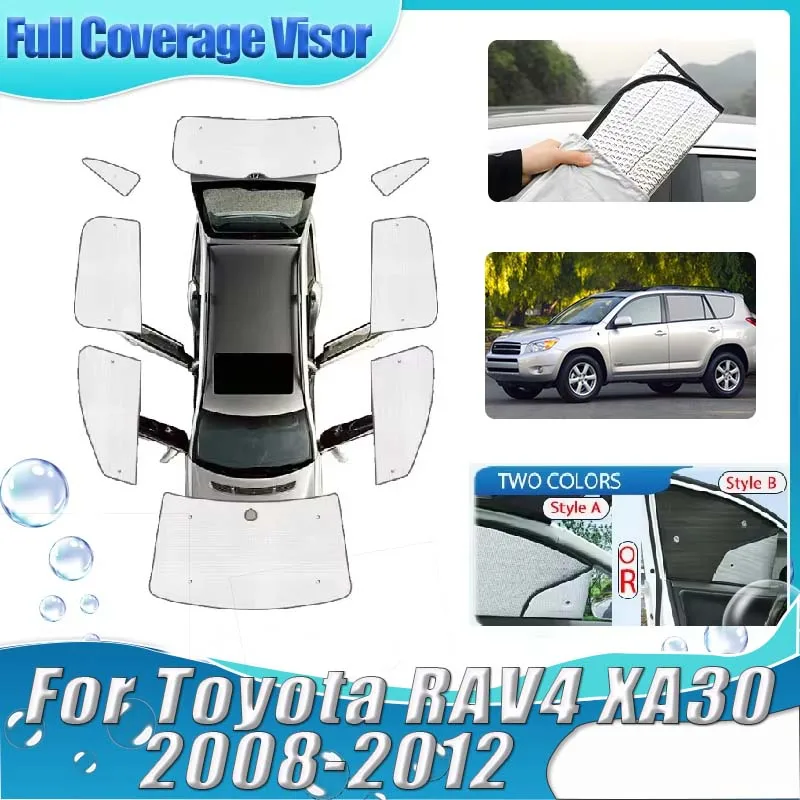 

Для Toyota RAV4 XA30 (2008-2012) – Полные солнцезащитные шторки на лобовое стекло, защита от УФ-лучей, аксессуары для автомобиля