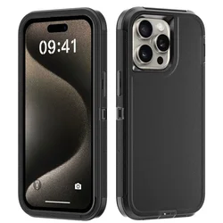 3IN1 Heavy Duty Armor Shockproof Dust-Proof Case For IPhone 17 Air 16E 15 14 13 12 11 Pro Max Plus for Apple Phone OTT Cover Box