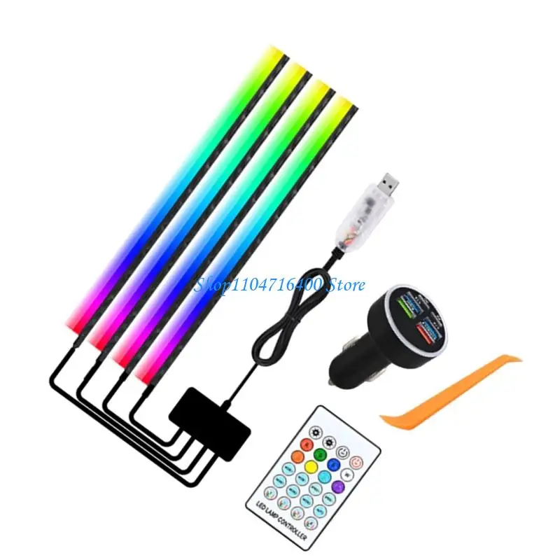 y1gd High Brightness Low Energy LED Light With Music Rhythm Response & Multiple Type Quick Fixing for Car Mood Decors