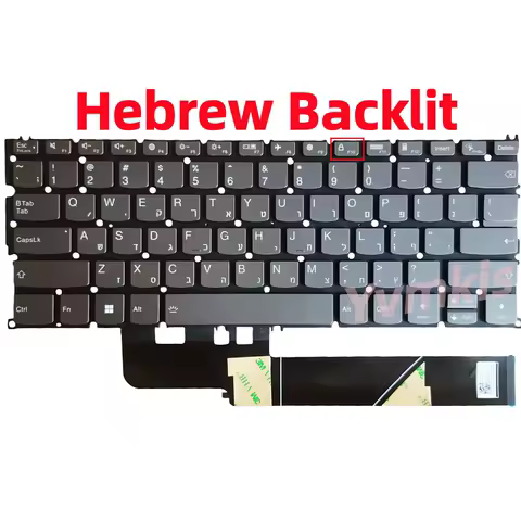 Hebrew/HB Backlit laptop Keyboard for Lenovo FLEX 5G 14Q8CX05 YOGA G5 82AK 2021 KT0120A5BS01HBB00