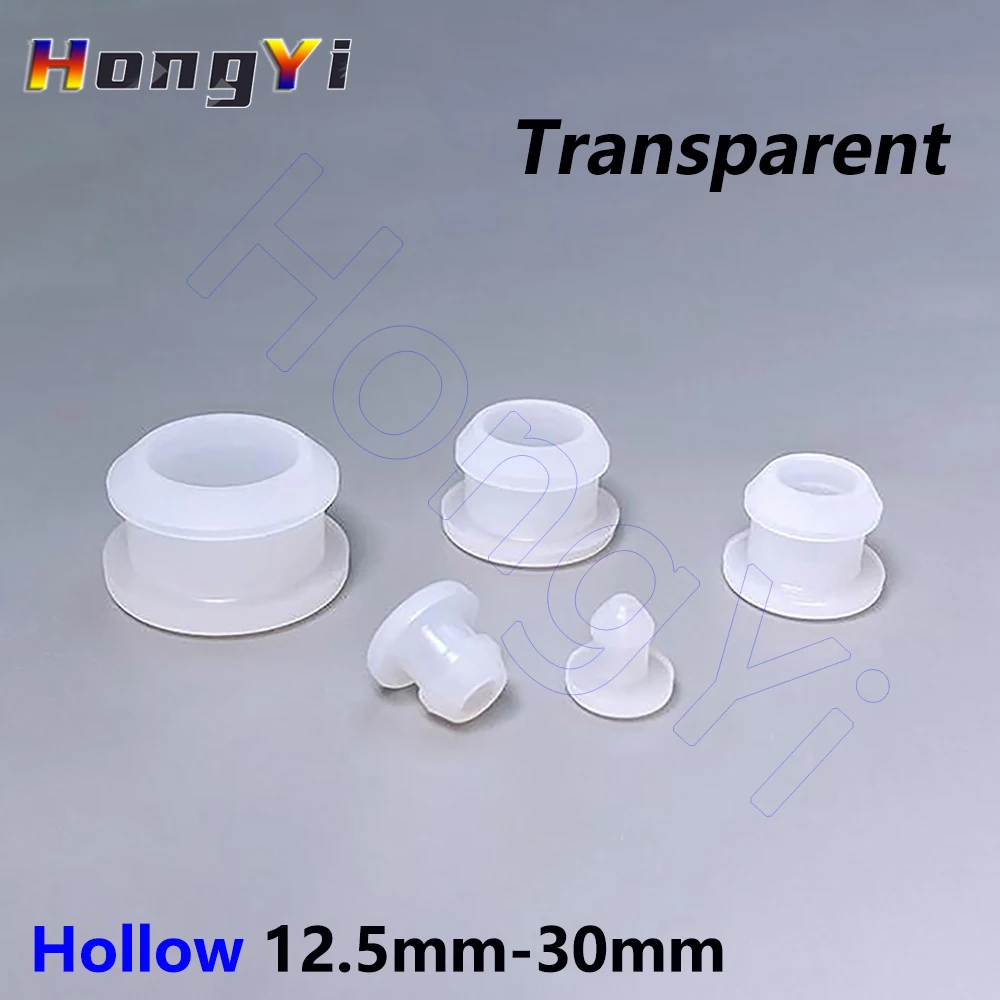 Holle 12.5Mm Tot 30Mm Transparante Siliconen Rubber Snap-On Gat Plug Blanking Einddoppen Afdichting Stop