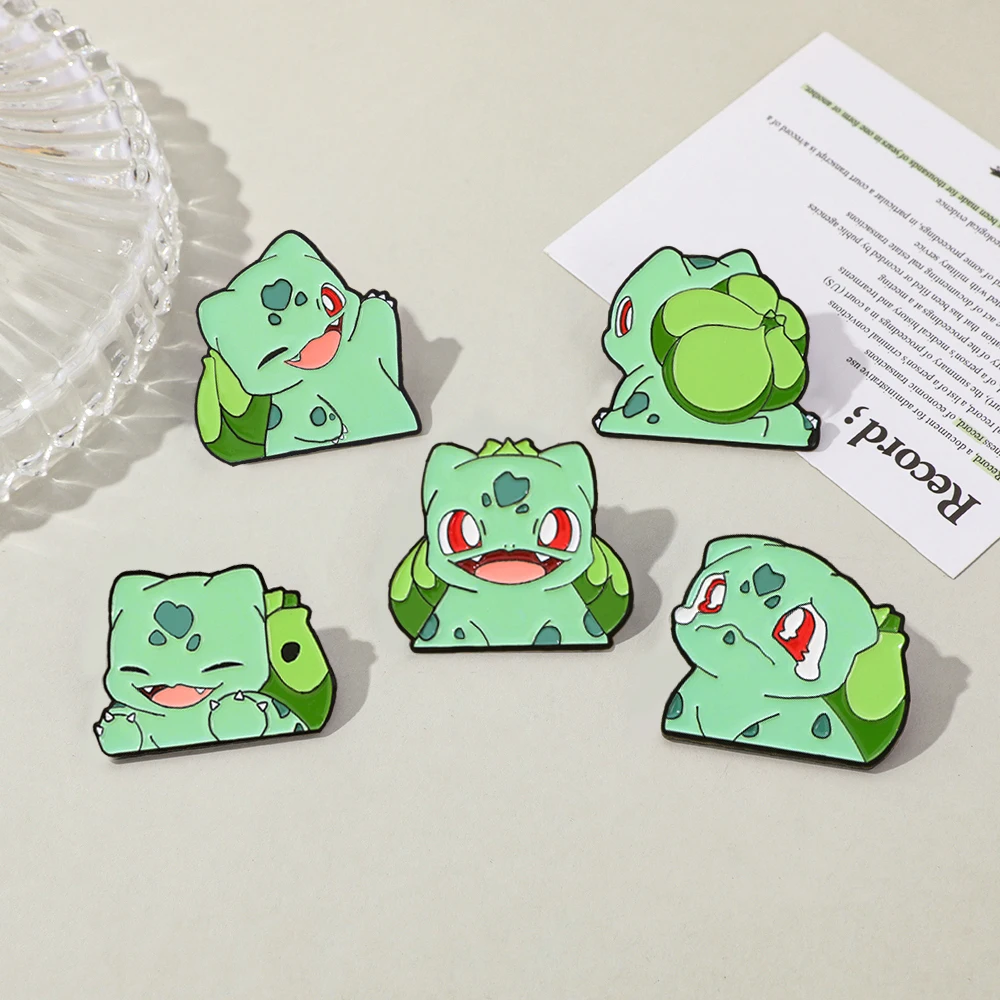 

Bulbasaur Enamel Pins - Japanese Anime Cool Cartoon Brooch Lapel Pin Badge for Backpack Clothing Fashion Jewelry Gift