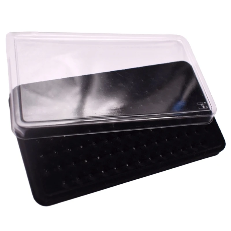 E15E Diamond Storage Box Simple Display Tray with Clear Lid for Jewelry