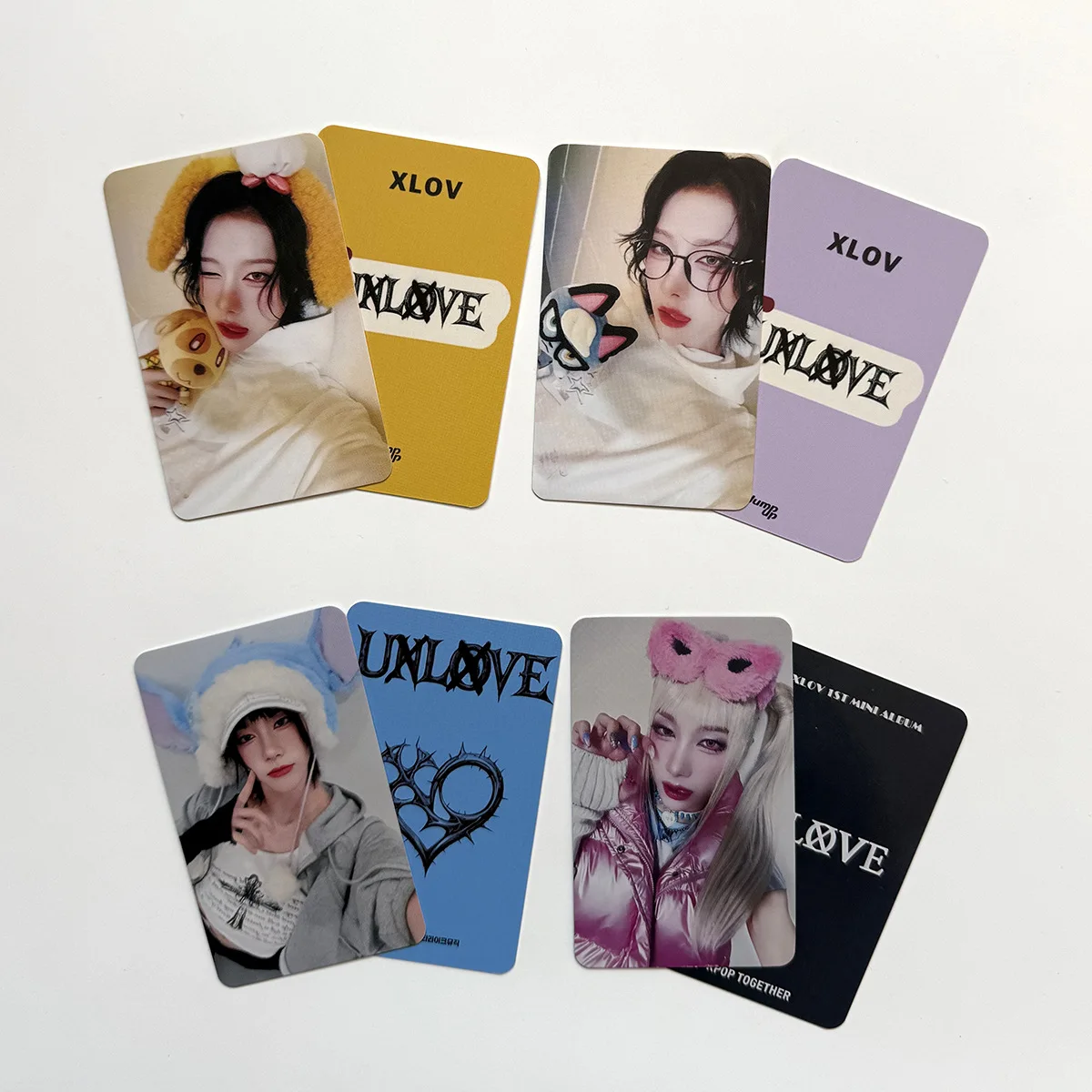 4pcs/set XLOV Album UXLXVE Photocard Member Personal Bright Film Card Wumuti Rui Hyun Haru Fans Collection