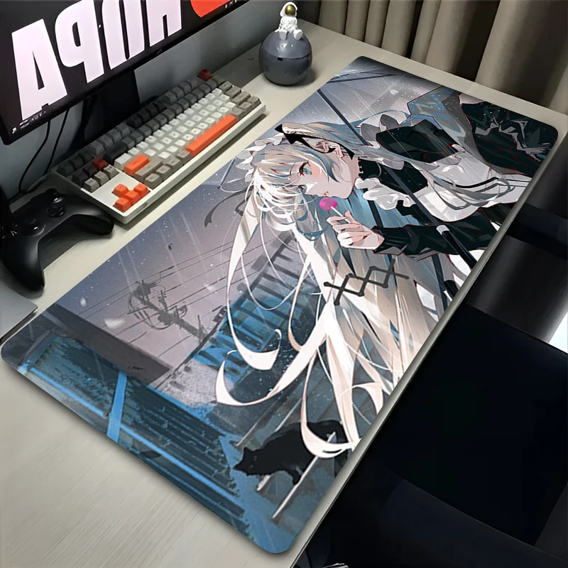 

Anime girl Mouse pad Large game player keyboard pad non-slip office study desk mat floor mat coaster HD PC carpet gift Mousepad