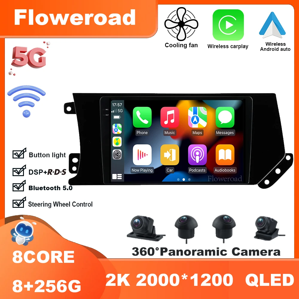 

9 Inch Android 13 For GREAT WALL Hover Haval F7 F7X 2019-2020 Car Radio Video Navigation stereo GPS Carplay Auto BT5.0 5GWiFi