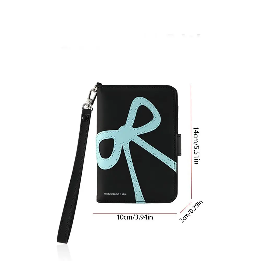 Creative ผู้ถือบัตร PU Bow กระเป๋าหนังสือเดินทางน่ารักหนังสือเดินทางคลิปหนังสือเดินทางมัลติฟังก์ชั่กระเป๋าสตางค์ผู้ชาย