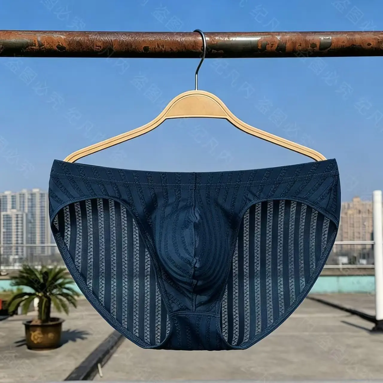 Assembled cross-border men's striped underwear Japanese personalized pocket briefs underwear men's foreign trade wholesale NK50