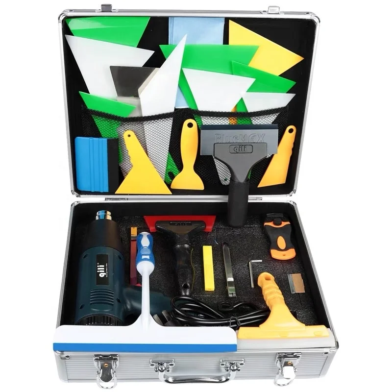 Automotive film application tools, PPF window tinting paint protective film, tool kits, scraper blades, assembly boxes,