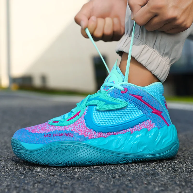 Men's Basketball Shoes Breathable Cushioning Non-Slip Wearable Runing Shoes Gym Training Athletic Basketball Sneakers