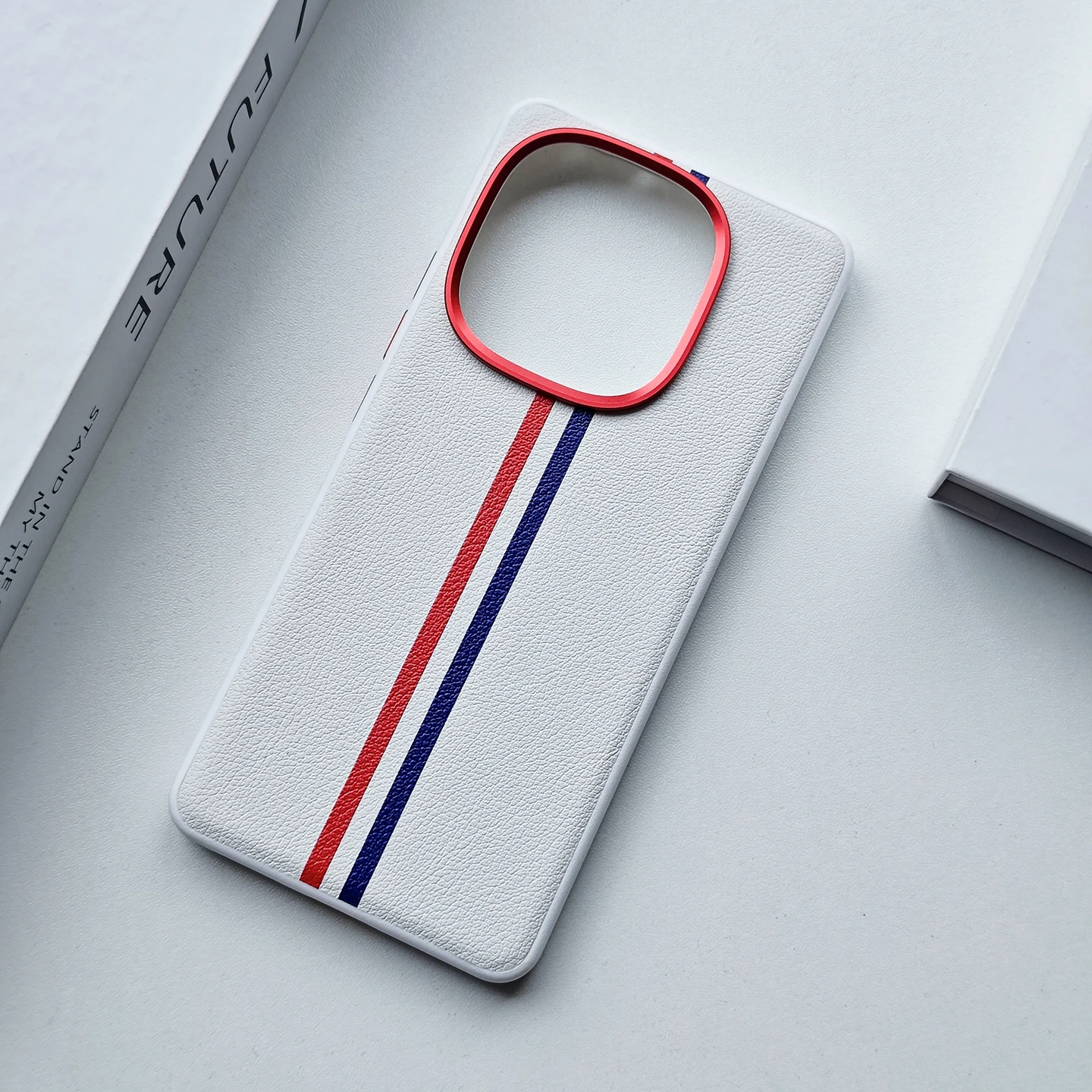 Funda de teléfono a rayas de tres colores para Vivo iQOO Z10 Turbo Pro Y300 GT, funda resistente a prueba de golpes de cuero PU de lujo a la moda para iQOO 13