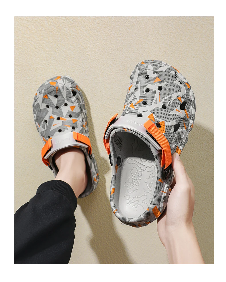 Neue männer Clogs Hausschuhe Sandale Männlichen Garten Schuhe Flache Camouflage Sandalen Männlichen Turnschuhe Outdoor-Flip-Flops Hause Clogs – Detail 8