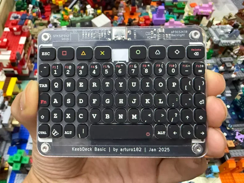 Keebdeck Basic Wired Mini Keyboard Stm32f042 Chip+p5032ktr Backlight Usb Diy Silicone Keyboard