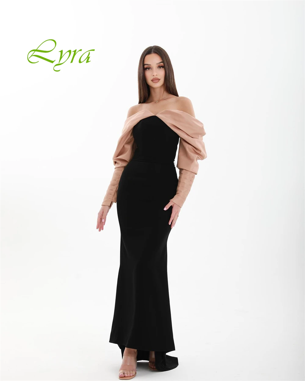 Robe de soirée personnalisée en Satin, épaules dénudées, de haute qualité, robes de bal de tempérament, couleur contrastée, robes de soirée